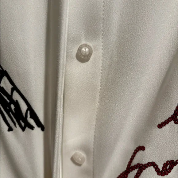 NWT Karl Lagerfeld White Parisian Graphic Shirt - Picture 6 of 13